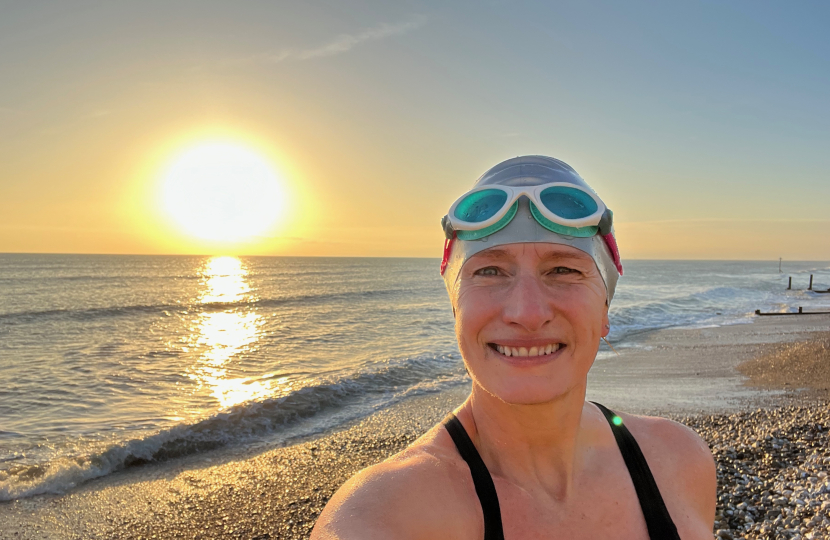 November sunshine swim at Bracklesham