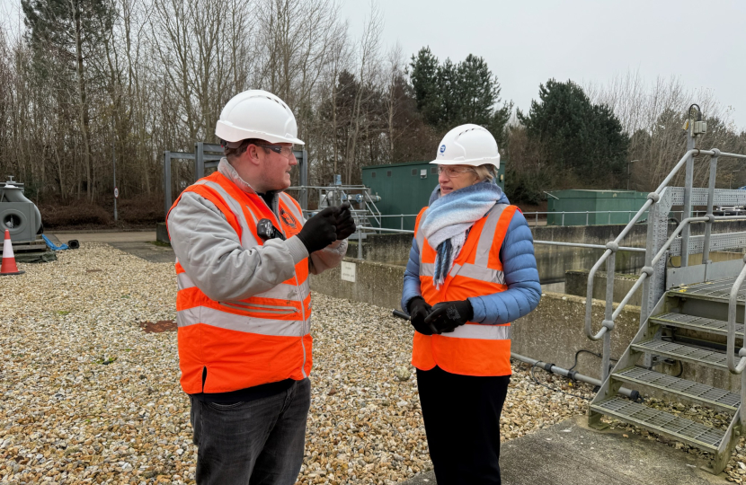 Alison Griffiths MP at the Ford Wastewater Treatment Works