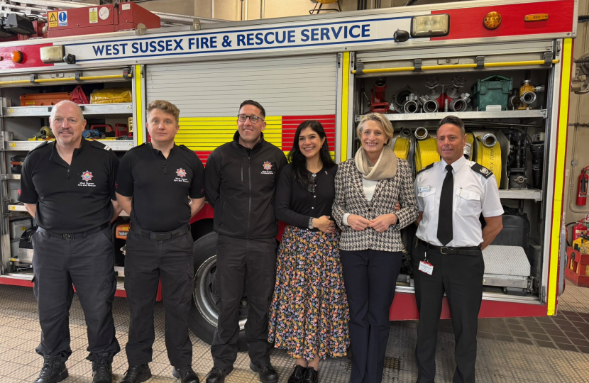 Alison Griffiths at the Littlehampton Fire Station