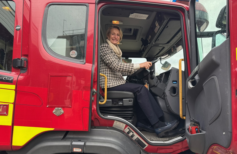 Alison Griffiths at the Littlehampton Fire Station