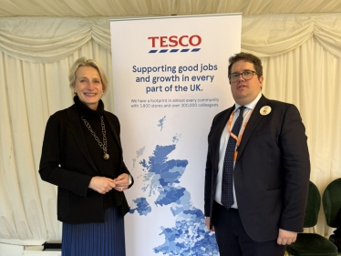 Alison Griffiths MP with Guy from Tesco